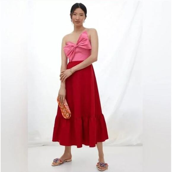 bow tie maxi dress anthropologie